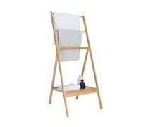 Relaxdays Porte-serviettes en bambou avec étagère