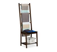 Relaxdays Porte-serviettes Portant Bambou Marron