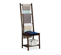 Relaxdays Porte-serviettes Portant Bambou Marron