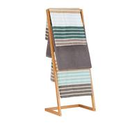 Relaxdays Porte-serviettes sur pied bambou