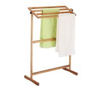 Relaxdays Porte-serviettes sur pied bois de noyer