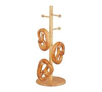 Relaxdays Porte-tasses en bambou, 8 branches, HxD : 50x19,5 cm, arbre à tasses, porte-saucissons, porte-bretzels, nature