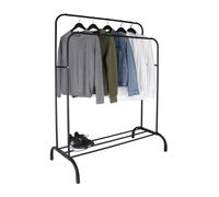 Relaxdays Porte-vêtements à deux barres et étagère
