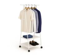 Relaxdays Porte-vêtements avec 2 étagères