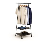 Relaxdays Porte-vêtements avec 2 étagères