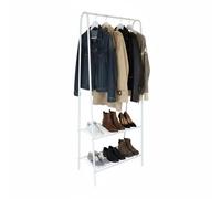 Relaxdays Porte-vêtements étroit avec 2 étagères
