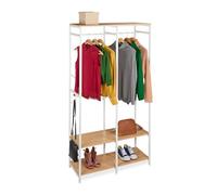 Relaxdays Dressing ouvert avec tringles & étagères