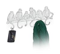 Relaxdays Portemanteau blanc design singes