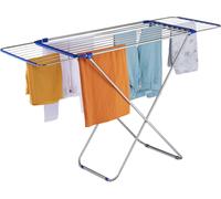 Relaxdays Portemanteau extensible Pliable Acier inoxydable Longueur Porte-séchoir
