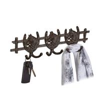 Relaxdays Portemanteau marron design chevaux