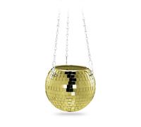 Relaxdays Pot de fleur disco doré