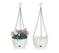 Relaxdays 2x Pots de fleurs suspendus taille M