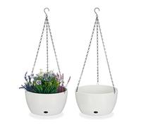 Relaxdays 2x Pots de fleurs suspendus taille XL