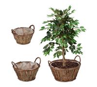 Relaxdays Pot de fleurs en lot de 3