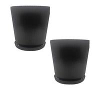 Relaxdays Lot de deux pots avec soucoupes