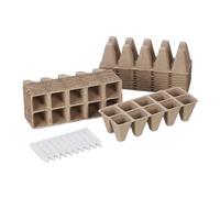 Relaxdays Pot lot Pratique de 200, avec 40 étiquettes, pour la Culture, HLP : 5,5 x 3,5 x 3,5 cm, Marron