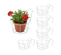 Relaxdays Lot de 6 porte-pots suspendus