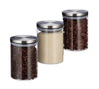 Relaxdays Pots de stockage jeu de 3 750 ml chacun