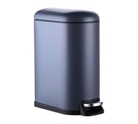 Relaxdays Poubelle 10 L – Softclose, seau amovible, à pédale, design cosmétique, gris