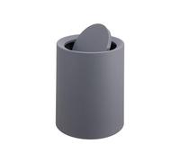 Relaxdays Poubelle 13L avec Couvercle basculant, bac Amovible, Plastique Mat, Ronde, 31,5x26x26cm, Gris foncé