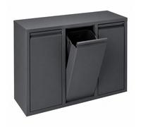 Relaxdays Poubelle 3 compartiments 3 x 10 l
