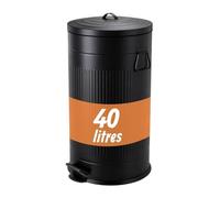 Relaxdays Poubelle rétro 40 litres