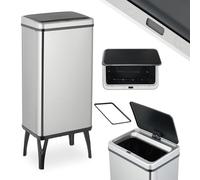 Relaxdays Poubelle automatique inox à capteur