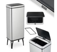 Relaxdays Poubelle automatique inox à capteur