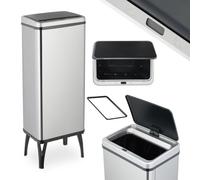 Relaxdays Poubelle automatique inox à capteur