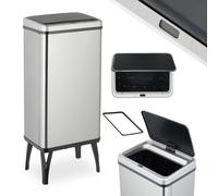 Relaxdays Poubelle automatique inox à capteur