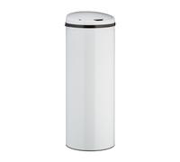 Relaxdays Poubelle avec senseur 50 l blanche