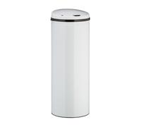 Relaxdays Poubelle avec senseur 50 l blanche
