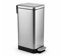 Relaxdays Poubelle carrée en acier inoxydable