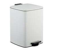 Relaxdays Poubelle de Cuisine, 20 litres, Design Moderne, Seau intérieur Amovible, pédale antidérapante, Blanche