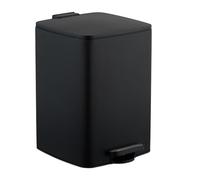 Relaxdays Poubelle de cuisine, 20 litres, design moderne, seau intérieur amovible, pédale antidérapante, noire