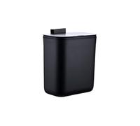 Relaxdays Poubelle de Cuisine, 9 L, Poubelle à Compost Suspendue, pour déchets organiques et résiduels, Plastique, Noir