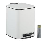 Relaxdays Poubelle de salle de bain 6 litres