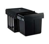Relaxdays Poubelle encastrable coulissante – Noir