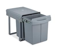 Relaxdays Poubelle encastrable 1x 20 l & 2x 10 l
