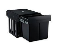 Relaxdays Poubelle encastrable coulissante en noir