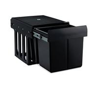 Relaxdays Poubelle encastrable coulissante en noir