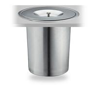 Relaxdays Poubelle plan de travail inox 8 l