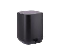 Relaxdays Poubelle rectangulaire, 9 L, fermeture amortie, noire | seau intérieur amovible, plastique mat, à pédale