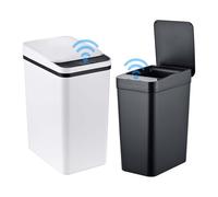 Relaxdays Poubelles 9L & 15L capteur, lot de 2