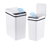 Relaxdays Poubelles 9L & 15L capteur, lot de 2