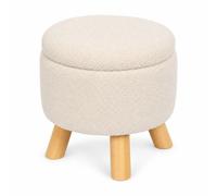 Relaxdays Pouf avec rangement teddy