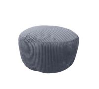 Relaxdays Pouf en tissu côtelé
