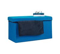 Relaxdays Pouf de rangement pliant lin