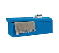 Relaxdays Pouf de rangement pliant repose-pied