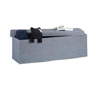 Relaxdays Pouf de rangement pliant repose-pied